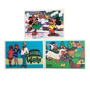 1981 Vintage Cartoon Cards 2 1/8 x 2 7/8  Lot Of 3 From Spain New Other